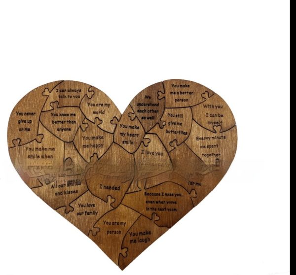 Hand Made Reasons Why I Love You Wooden Puzzle - Image 6