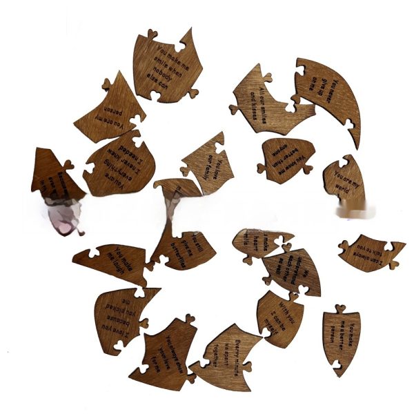 Hand Made Reasons Why I Love You Wooden Puzzle - Image 4