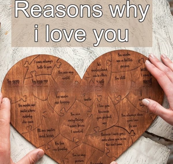 Hand Made Reasons Why I Love You Wooden Puzzle - Image 9