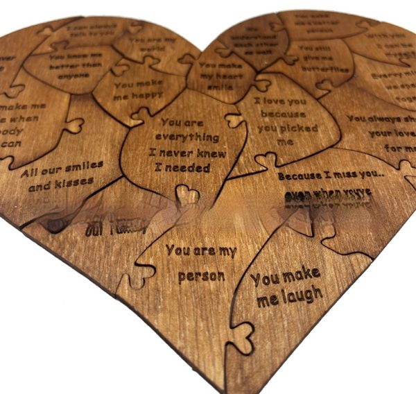 Hand Made Reasons Why I Love You Wooden Puzzle - Image 5
