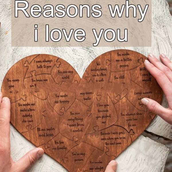 Hand Made Reasons Why I Love You Wooden Puzzle - Image 10